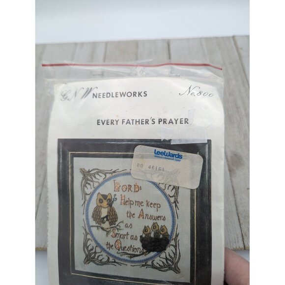 GNW Needleworks No 800 Every Father's Prayer Needle Point Kit 11" Square - Picture 4 of 5